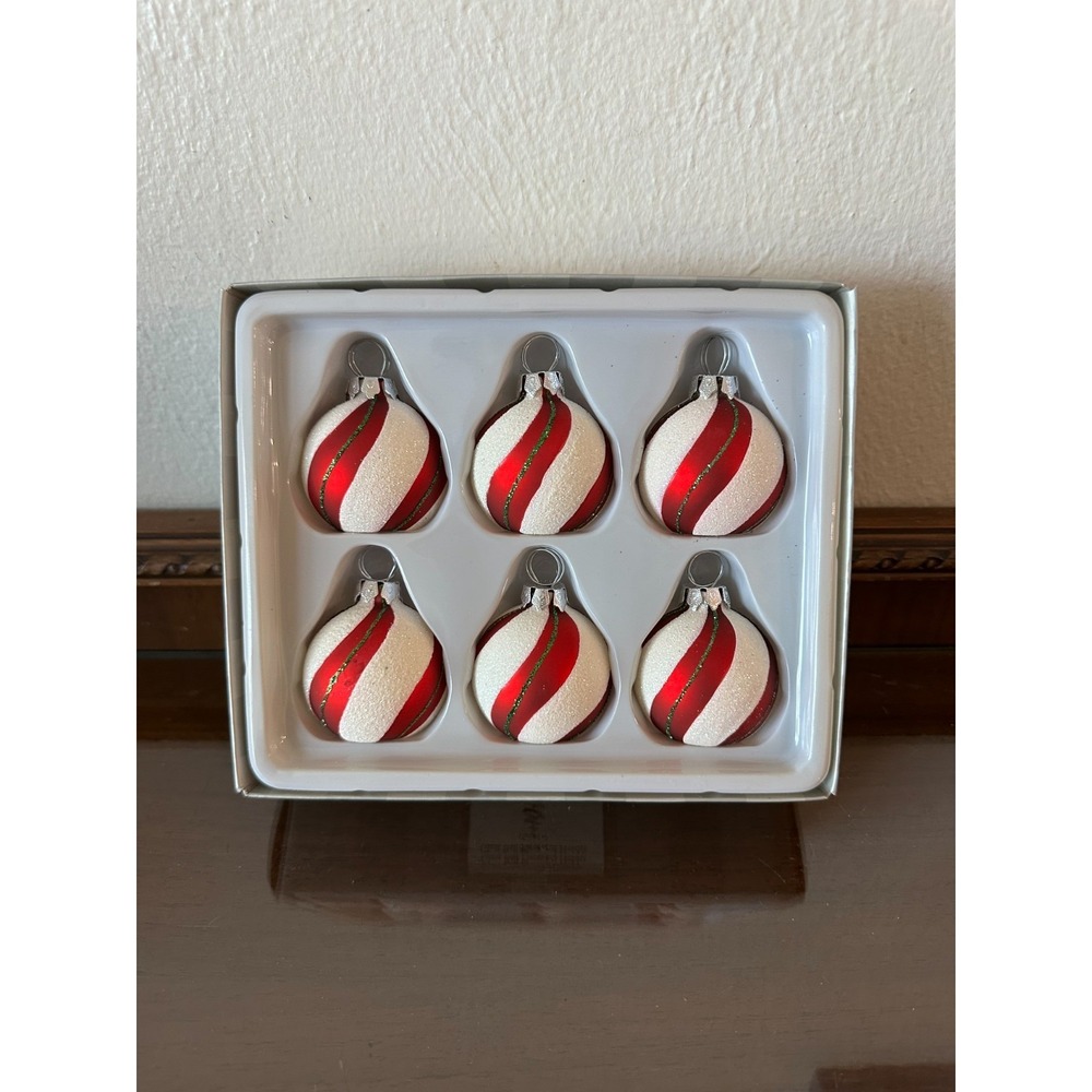 Dept 56 Striped Peppermint Candy Cane Christmas Place Card Holders 2002